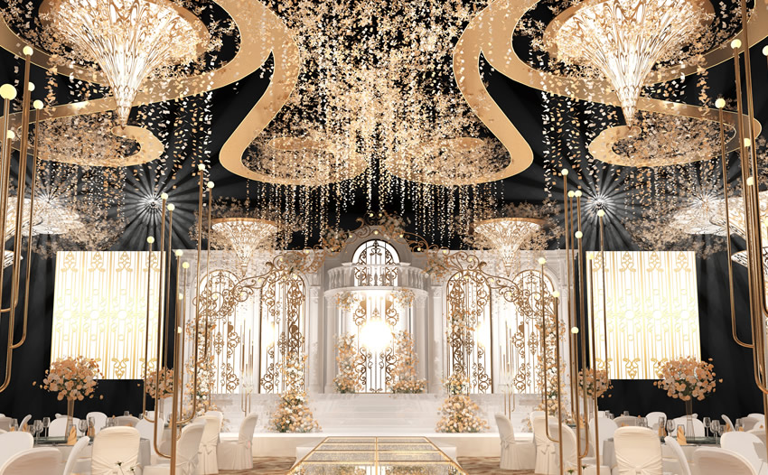 宣威花木兰喜事汇金色大厅效果展示